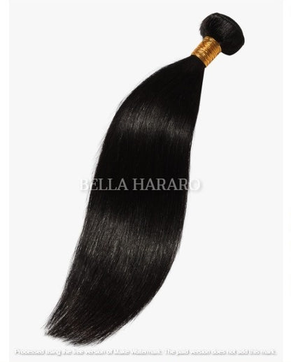 Straight Single Drawn Human Hair In Natural Color (Pack Of 1 Bundle)