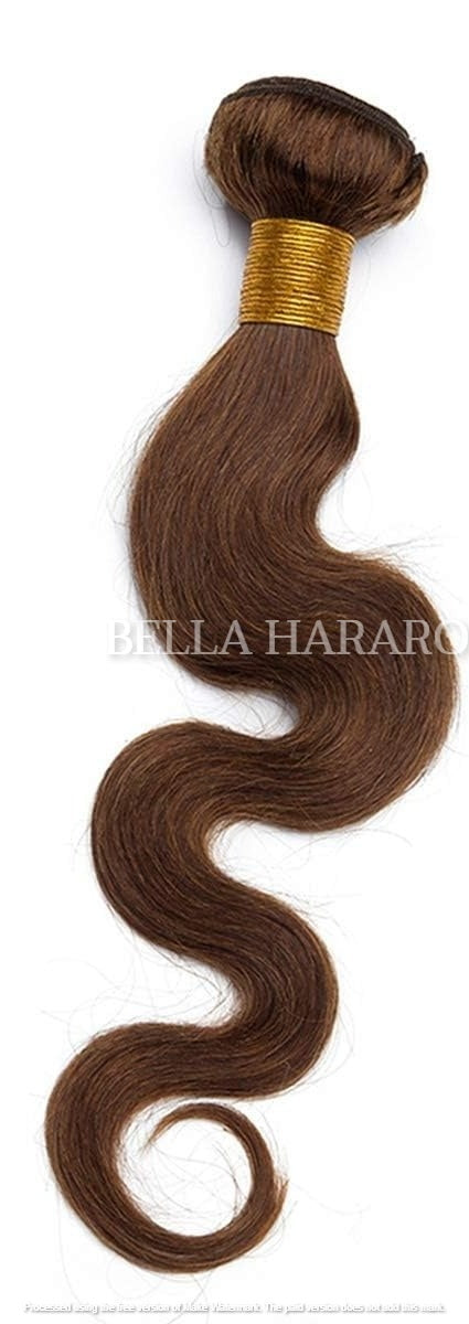 3 Bundle Deal Unprocessed Raw Indian Temple Body Wave Human Hair In #4 Brown Color (Pack Of 3)