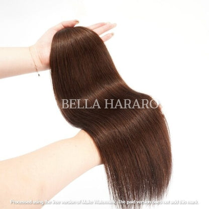 Straight Raw Unprocessed Temple Bulk Hair In #4 Color (Pack Of 1)