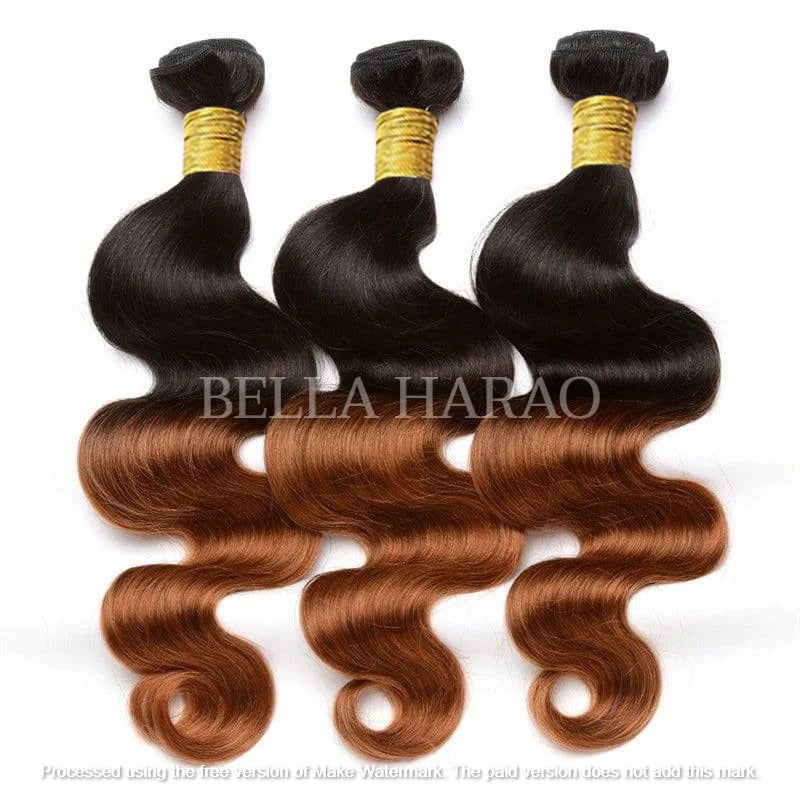 3 Bundle Deal Raw Unprocessed BodyWave Human Hair In #2/33 Ombre Color (Pack Of 3 Bundles)