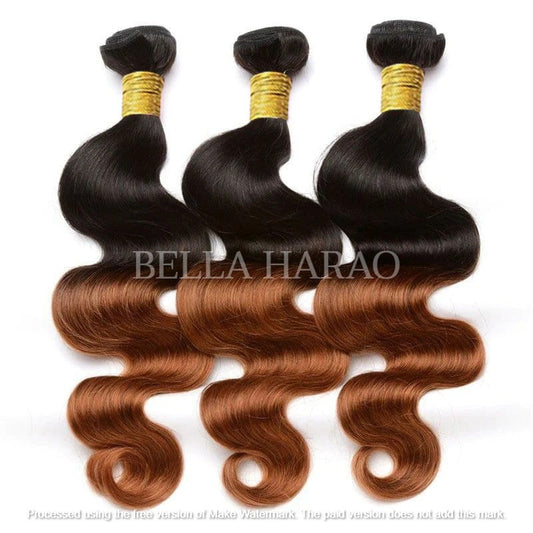 3 Bundle Deal Raw Unprocessed BodyWave Human Hair In #2/33 Ombre Color (Pack Of 3 Bundles)