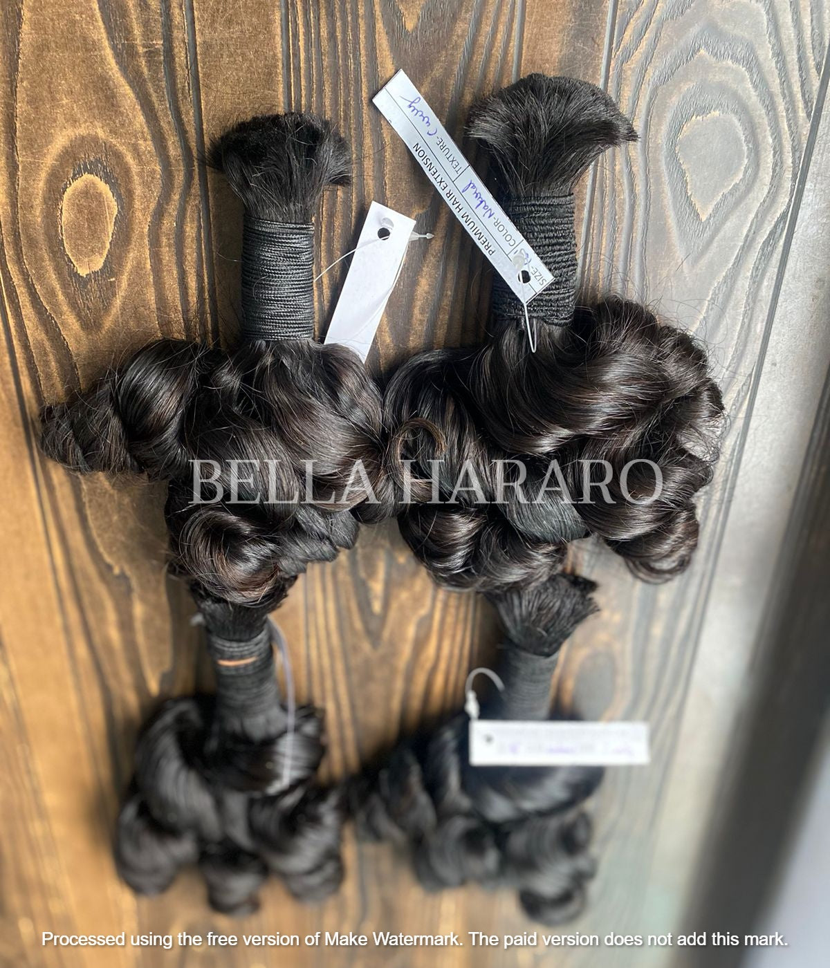 4 Bundle Deal Bulk Single Drawn Deep Curly Human Hair In Natural Black Color (Pack Of 4 Bundle)