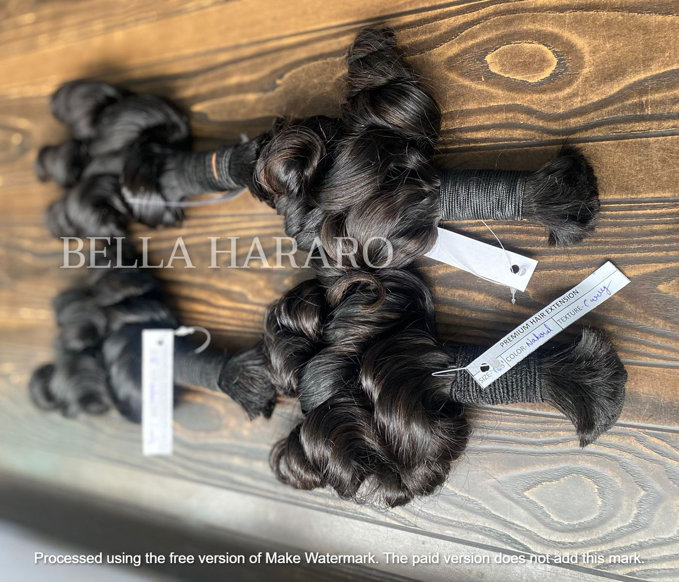 4 Bundle Deal Bulk Single Drawn Deep Curly Human Hair In Natural Black Color (Pack Of 4 Bundle)