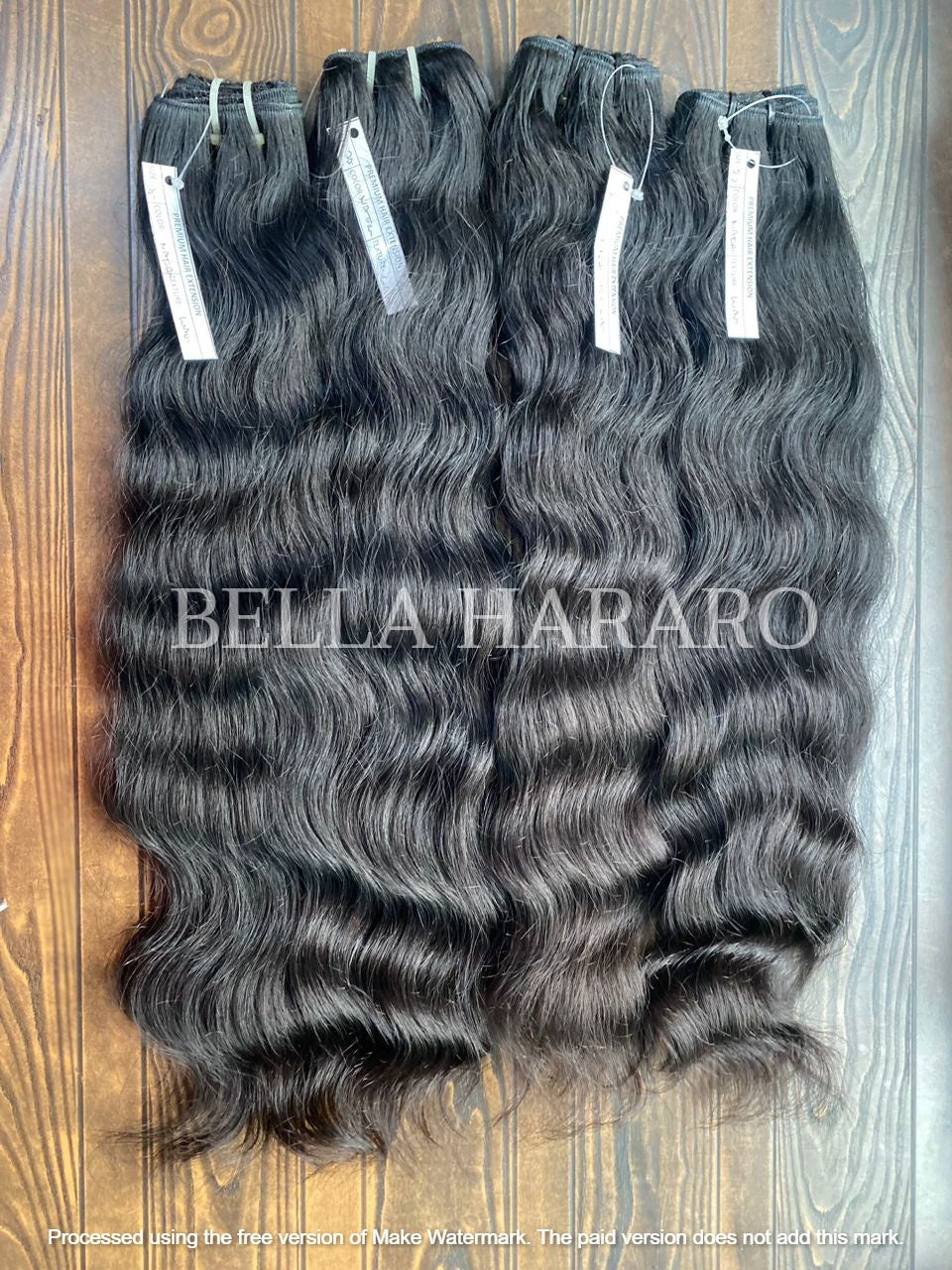 4 Bundles Deal Raw Unprocessed Temple Wavy Hair In Natural Color (Pack Of 4 Bundles)