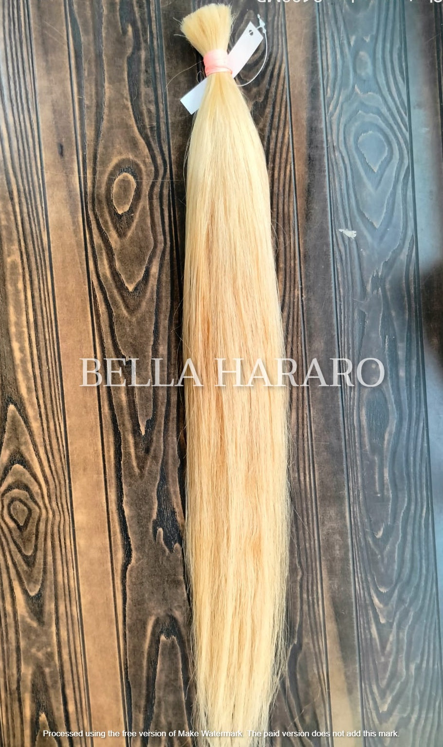 Straight Raw Unprocessed Temple Bulk Hair In #27 Color (Pack Of 1)