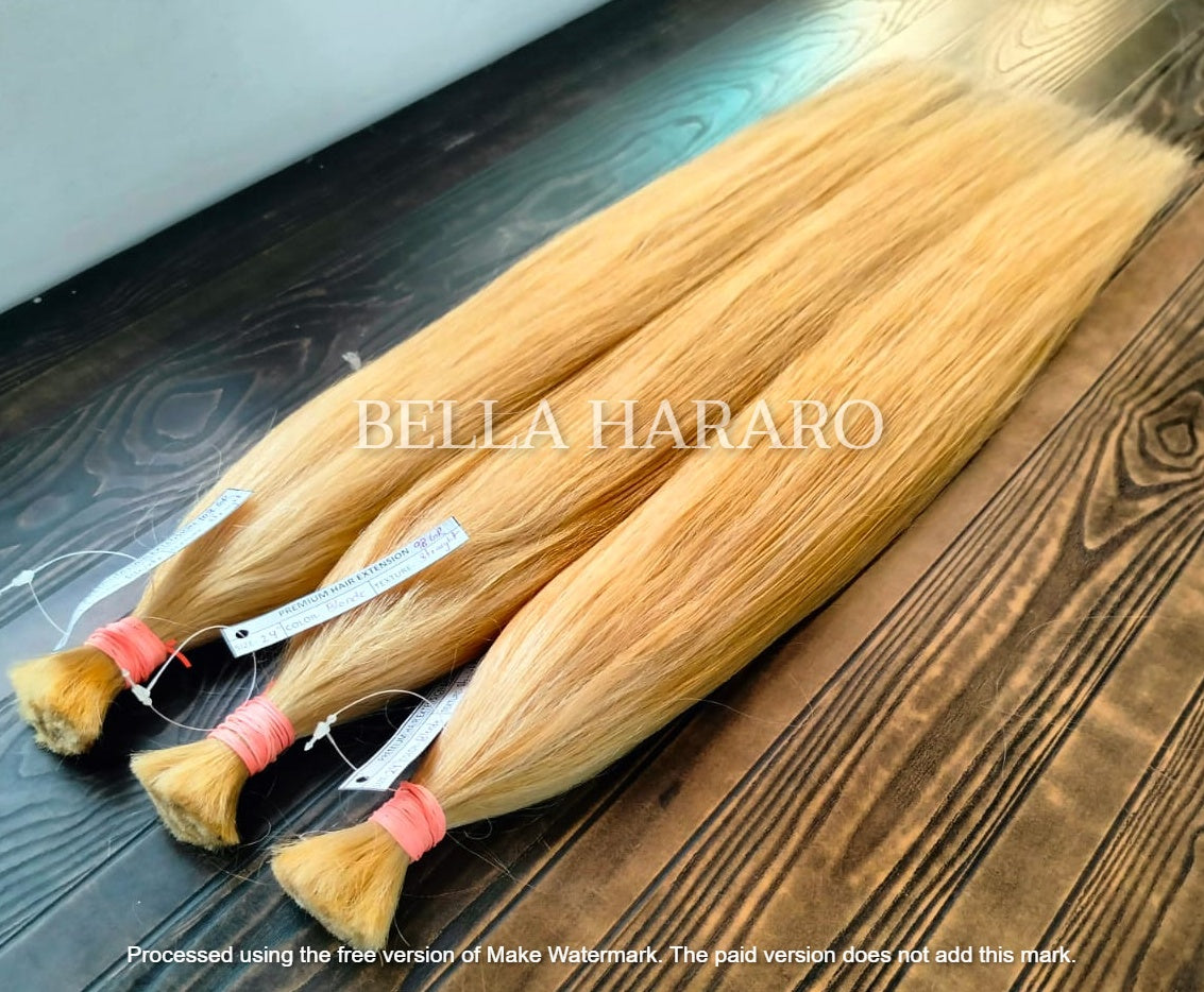 3 Bundles Deal Raw Unprocessed Temple Straight Bulk Hair In #27 Color (Pack Of 3)