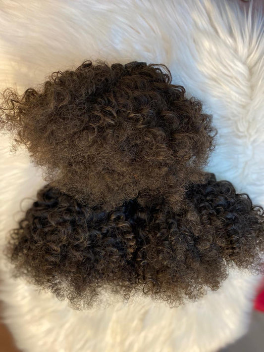 3 Bundle Deal Unprocessed Temple Afro Curly Hair In Natural Color (Pack Of 3)