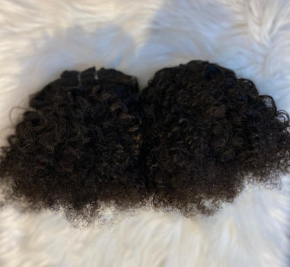 3 Bundle Deal Unprocessed Temple Afro Curly Hair In Natural Color (Pack Of 3)