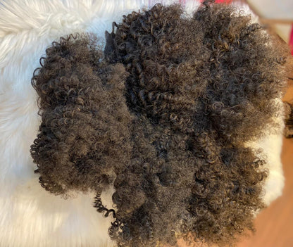 3 Bundle Deal Unprocessed Temple Afro Curly Hair In Natural Color (Pack Of 3)