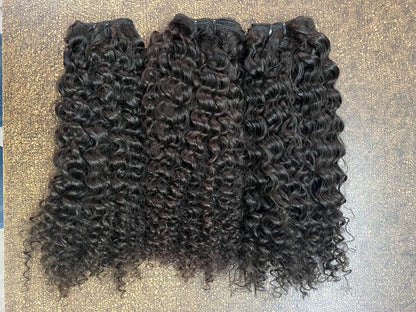 3 Bundle Deal Unprocessed Temple Kinky Curly Hair In Natural Color (Pack Of 3)