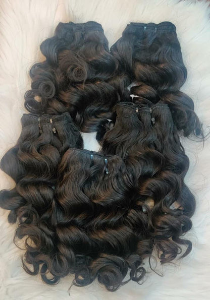 3 Bundles Deal Unprocessed Temple Deep Curly Hair In Natural Color (Pack Of 3)