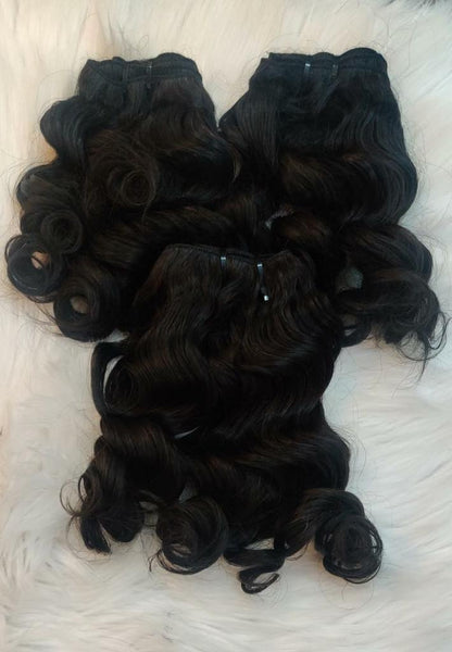 3 Bundles Deal Unprocessed Temple Deep Curly Hair In Natural Color (Pack Of 3)