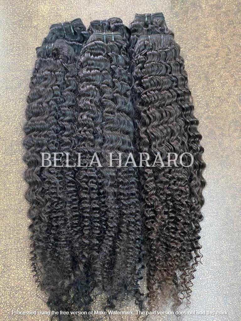 6 Bundles Deal Raw Unprocessed Temple Indian Curly Hair In Natural Color (Pack Of 6 Bundles)