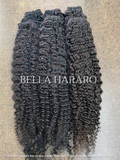 6 Bundles Deal Raw Unprocessed Temple Indian Curly Hair In Natural Color (Pack Of 6 Bundles)