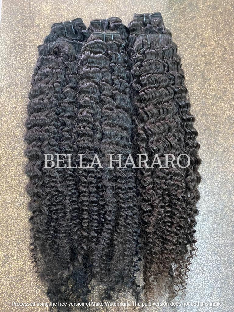 6 Bundles Deal Raw Unprocessed Temple Indian Curly Hair In Natural Color (Pack Of 6 Bundles)