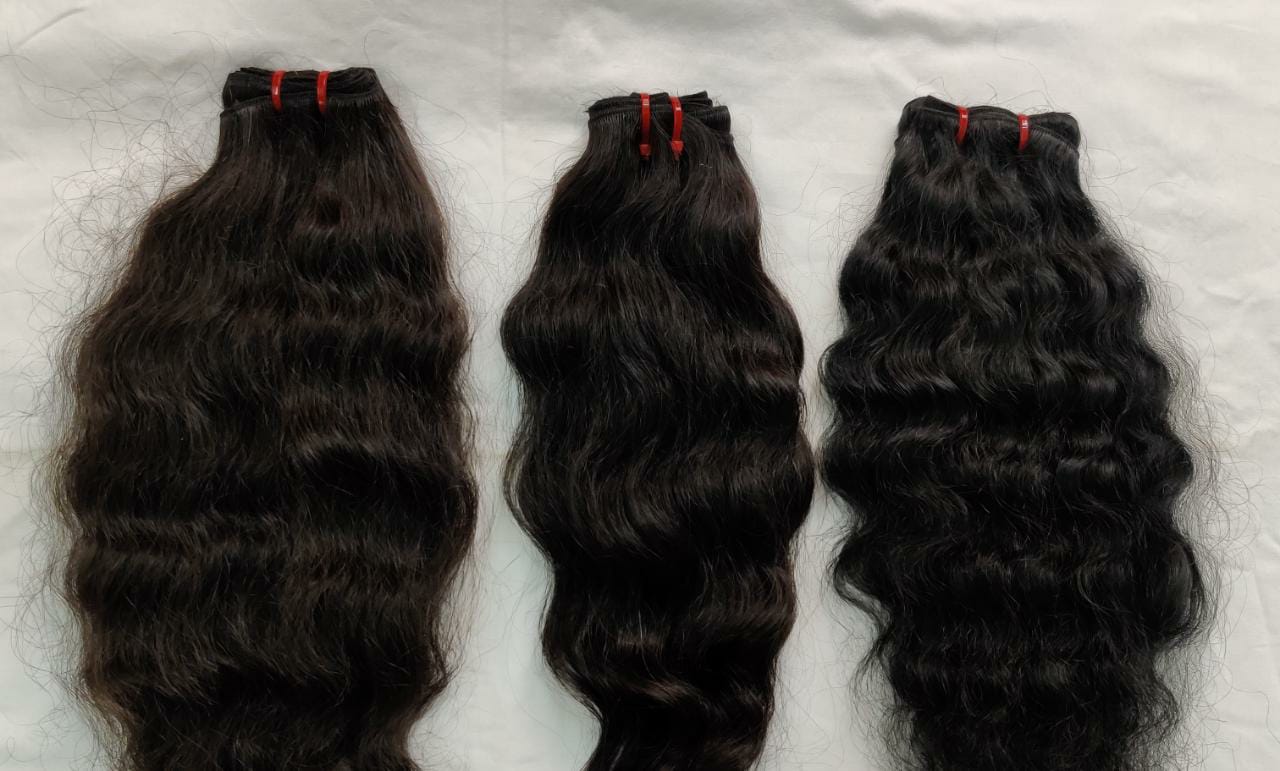 3 Bundle Deal Unprocessed Temple Raw Curly Hair In Natural Color( Pack Of 3)