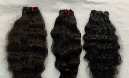 3 Bundle Deal Unprocessed Temple Raw Curly Hair In Natural Color( Pack Of 3)