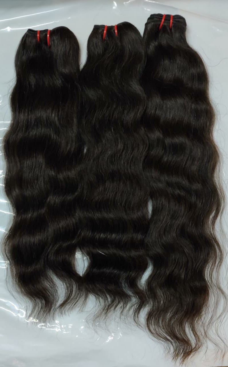 3 Bundles Deal Raw Unprocessed Temple Wavy Hair In Natural Color (Pack Of 3 Bundles)