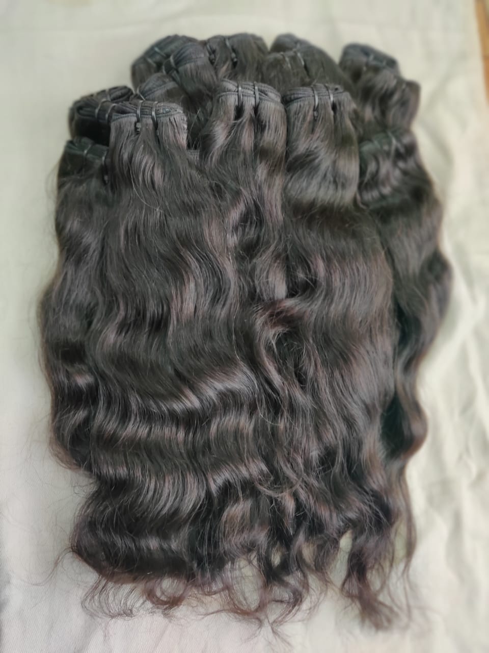 3 Bundles Deal Raw Unprocessed Temple Wavy Hair In Natural Color (Pack Of 3 Bundles)