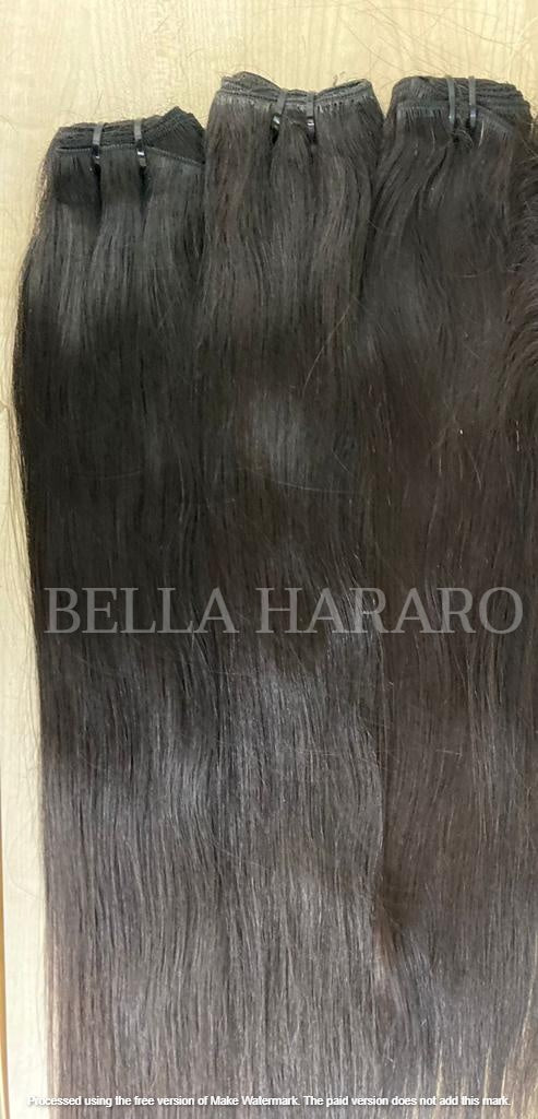 3 Bundle Deal Raw Unprocessed Straight Human Hair In Natural Color(Pack Of 3)