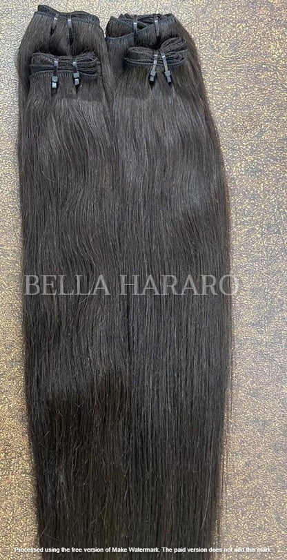 3 Bundle Deal Raw Unprocessed Straight Human Hair In Natural Color(Pack Of 3)