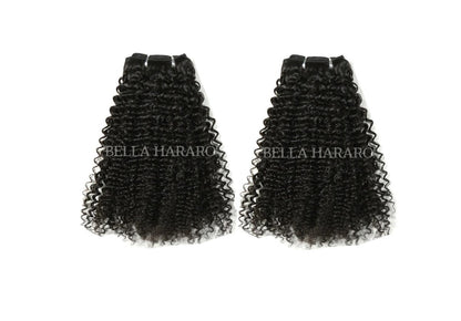 2 Bundle Deal Unprocessed Temple Kinky Curly Hair In Natural Color( Pack Of 2)