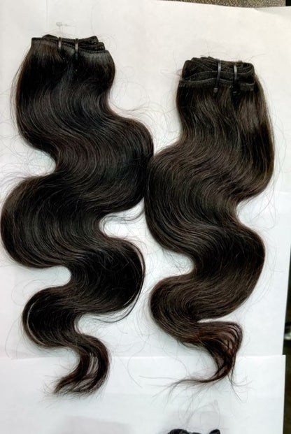 3 Bundle Deal Bodywave Hair With Frontal Unprocessed Raw Indian Temple Hair In Natural Color (Pack Of 3)