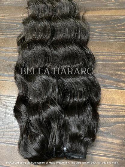 Natural Wavy Single Drawn Human Hair In Natural Color (Pack Of 1 Bundle)