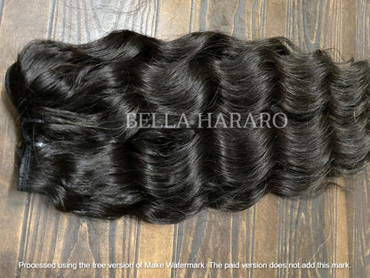 Natural Wavy Single Drawn Human Hair In Natural Color (Pack Of 1 Bundle)