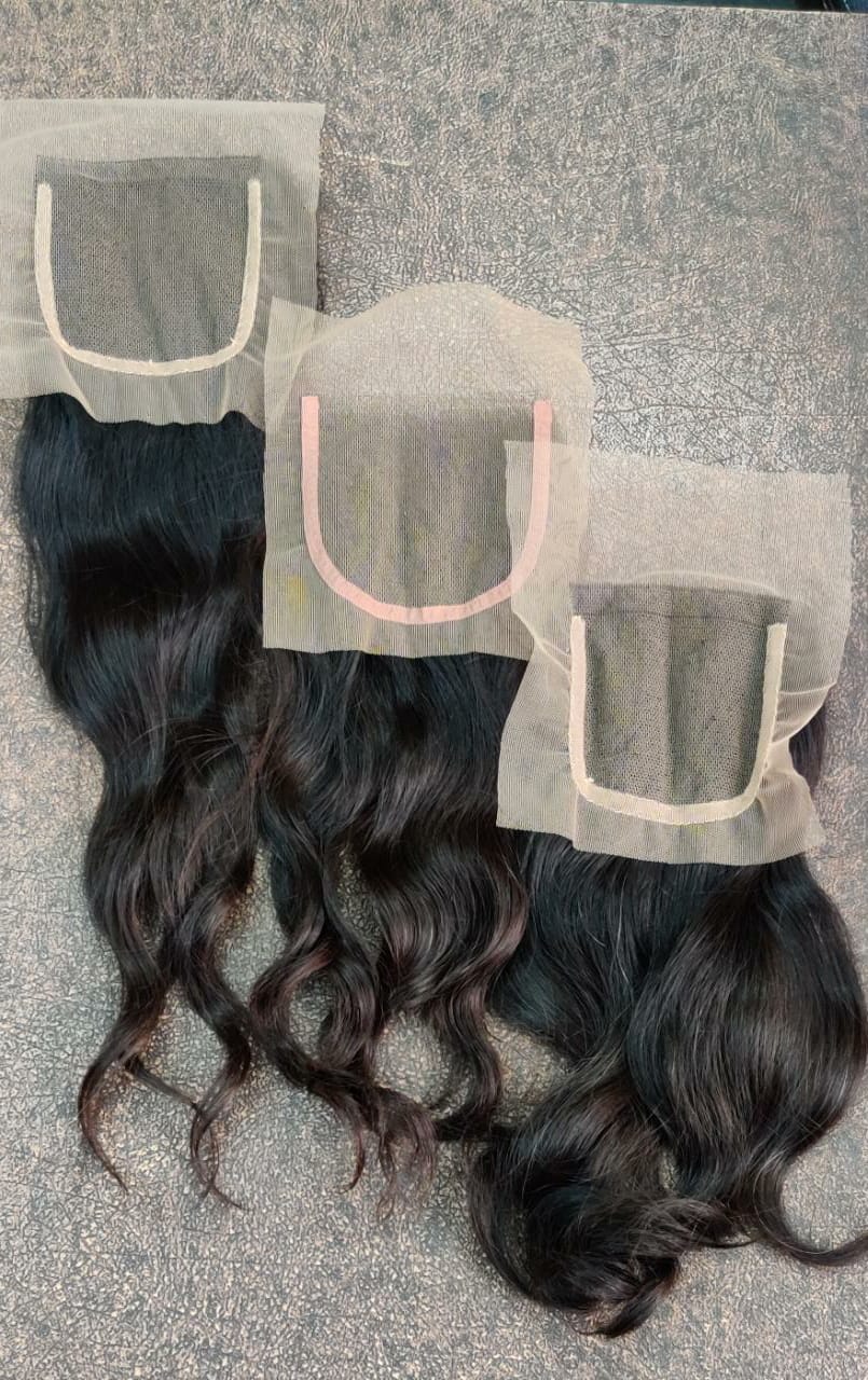 Swiss Lace Closure Unprocessed Straight,Body wave,Natural Wavy Hair 4x4/5x5/6x6 in Natural Color (Pack Of 1)