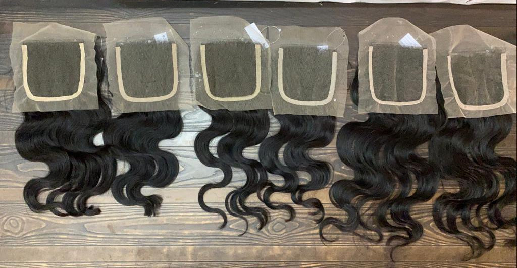 Swiss Lace Closure Unprocessed Straight,Body wave,Natural Wavy Hair 4x4/5x5/6x6 in Natural Color (Pack Of 1)