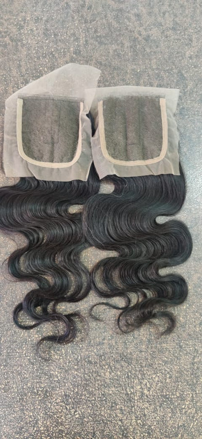 Swiss Lace Closure Unprocessed Straight,Body wave,Natural Wavy Hair 4x4/5x5/6x6 in Natural Color (Pack Of 1)