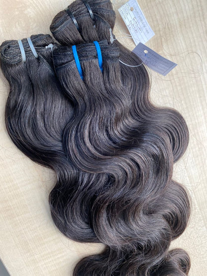 3 Bundle Deal Unprocessed Raw Indian Temple Hair In Body Wave Human Hair (Pack Of 3)