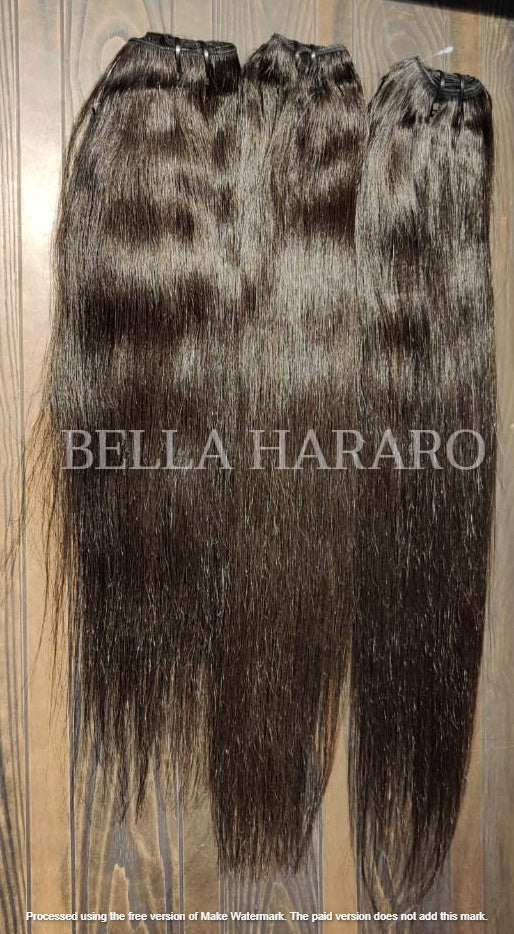 3 Bundle Deal Raw Unprocessed Straight Human Hair In Natural Color(Pack Of 3)