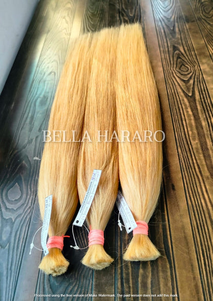 3 Bundles Deal Raw Unprocessed Temple Straight Bulk Hair In #27 Color (Pack Of 3)