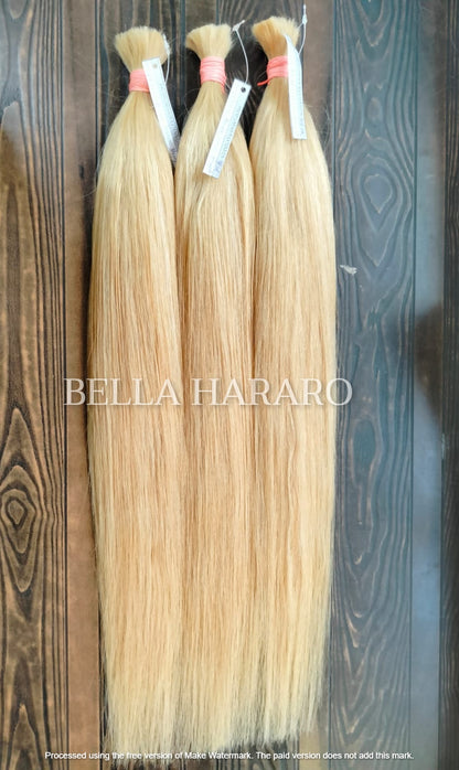 3 Bundles Deal Raw Unprocessed Temple Straight Bulk Hair In #27 Color (Pack Of 3)