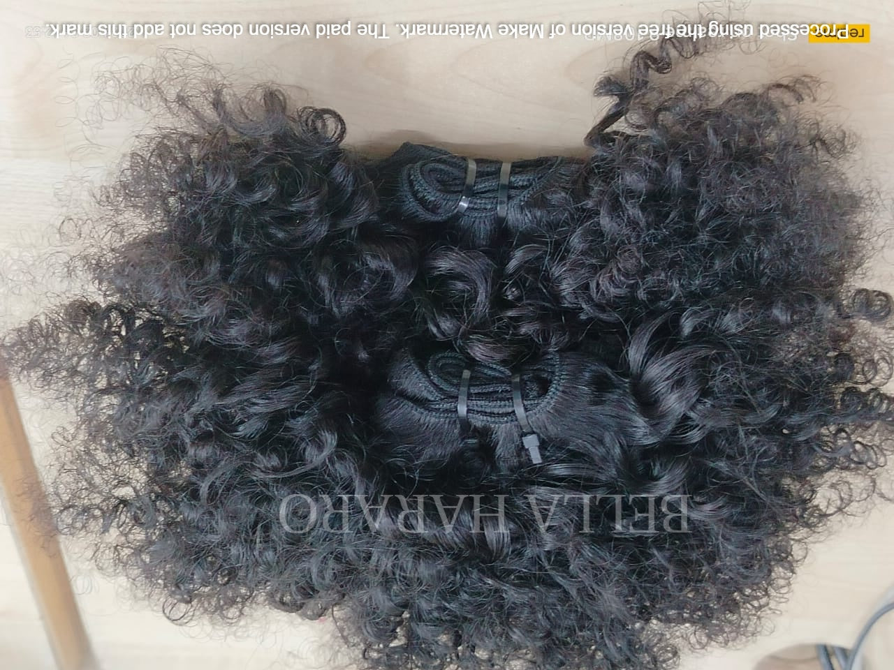 2 Bundles Deal Weft Single Drawn Afro Curly Human Hair In Natural Black And Brown Color (Pack Of 2 Bundles)