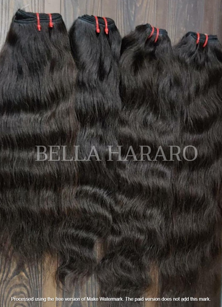 4 Bundle Deal Weft Single Drawn Raw Curly Human Hair In Natural Black Color (Pack Of 4 Bundles)