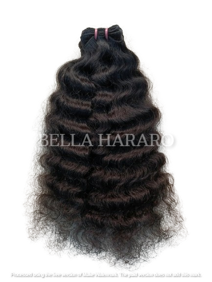 Raw Unprocessed Temple Hair In Natural Color In Raw Curly Texture ( Pack Of 1)