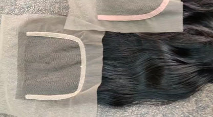 Swiss Lace Closure Unprocessed Straight,Body wave,Natural Wavy Hair 4x4/5x5/6x6 in Natural Color (Pack Of 1)